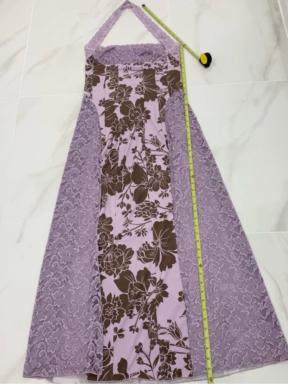Free People Intimately x Free People Lavender Floral Lace Halter Slip Dress NWT